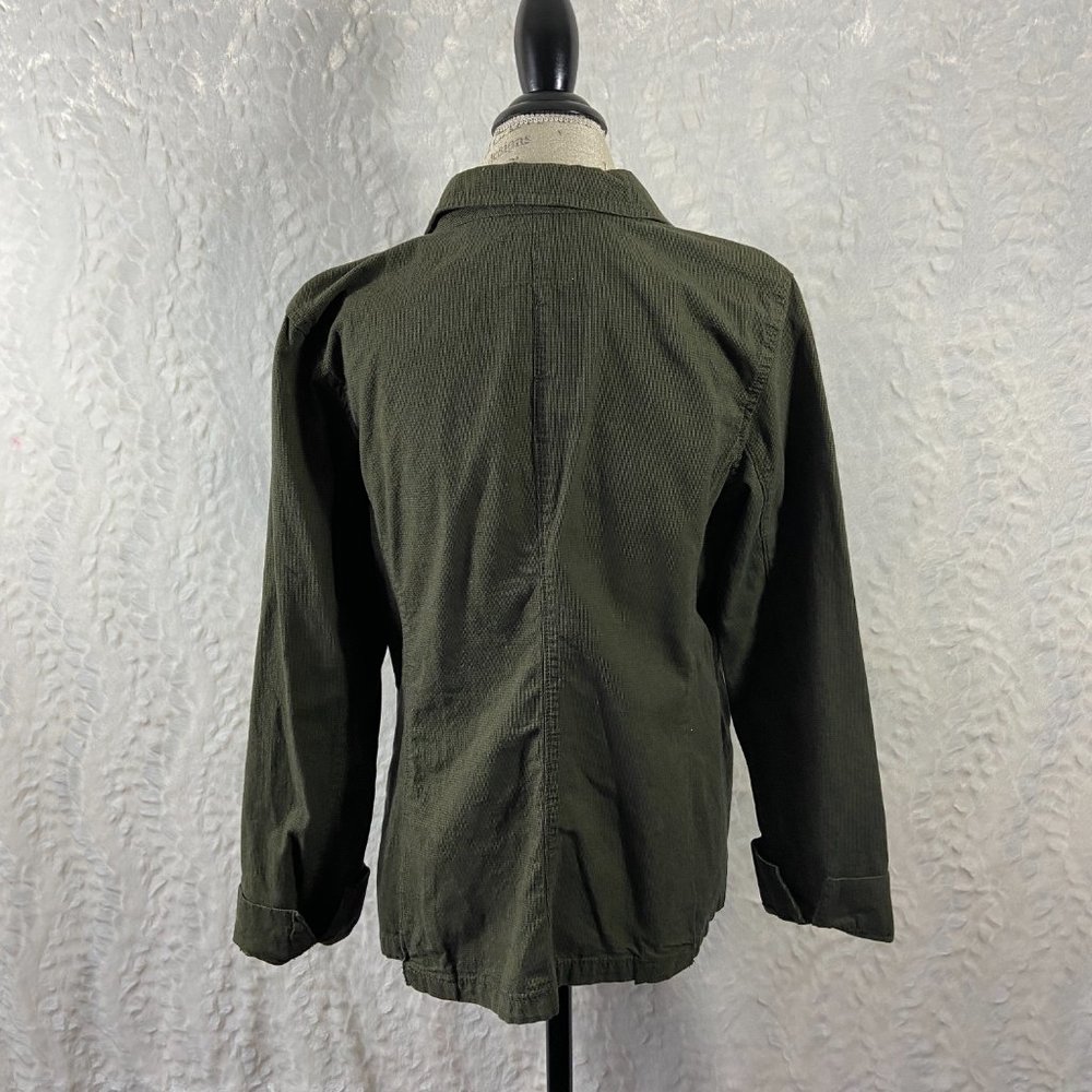 RH Ruff Hewn Blazer Olive Drab Houndstooth Oversized Distressed look - Picture 6 of 11